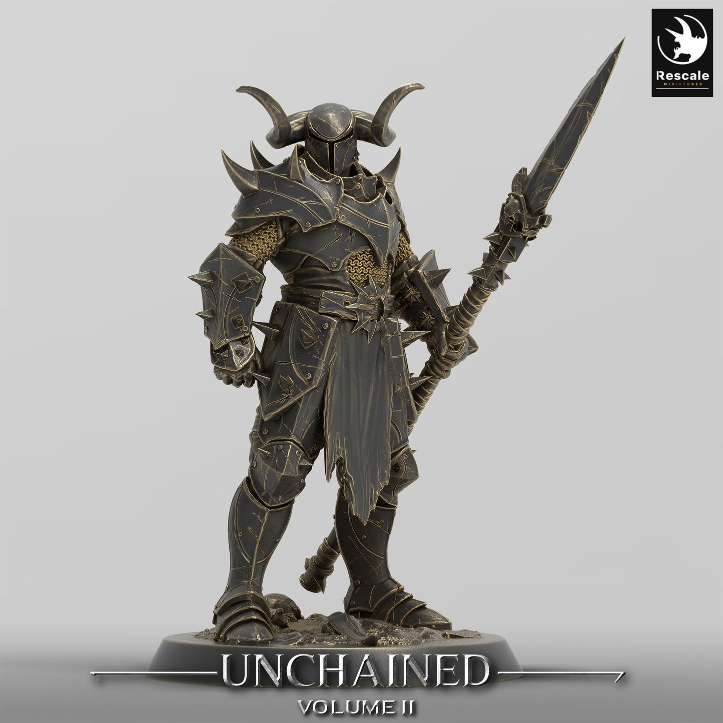 UnchainedSoldier Warrior spear(two pack)/Rescale Miniatures/DnD/Paathfinder