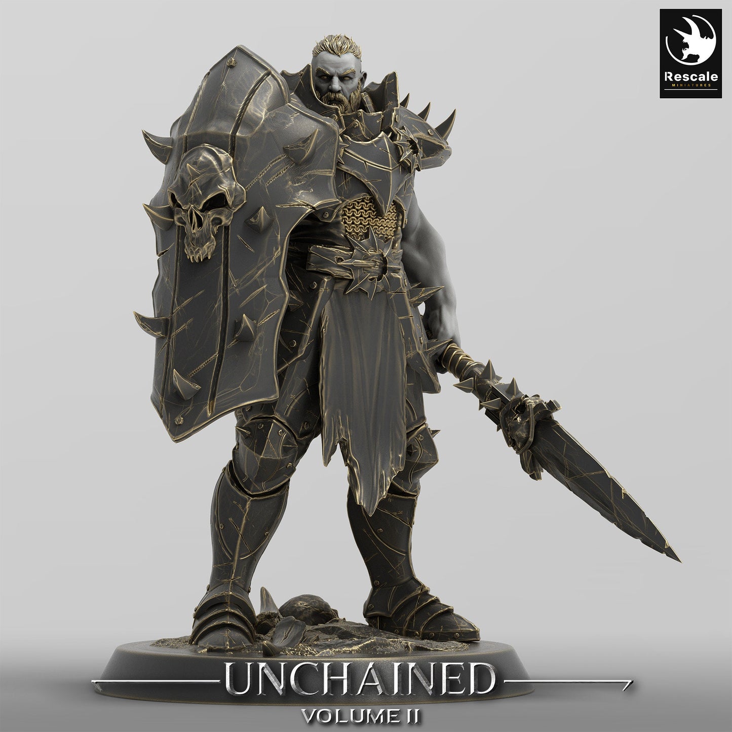 UnchainedSoldier Warrior spear(two pack)/Rescale Miniatures/DnD/Paathfinder