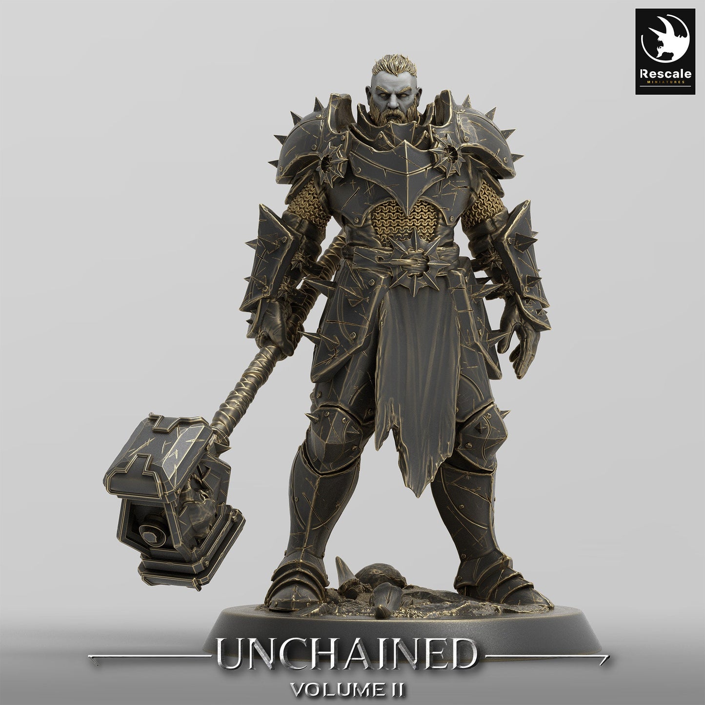 Unchained Warrior BigHammer(two pack)/Rescale Miniatures/DnD/Pathfinder