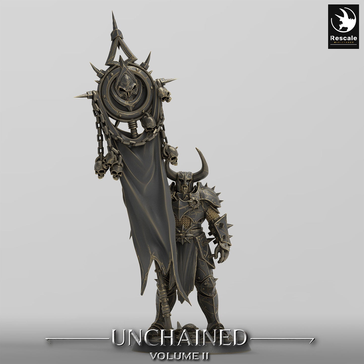 Unchained Warrior Banner(two pack)/Rescale Miniatures/DnD/Pathfinder