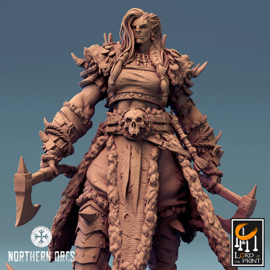 Northern Orc Queen Drakka/Rescale miniatures/Dungeons and Dragons/Pathfinder