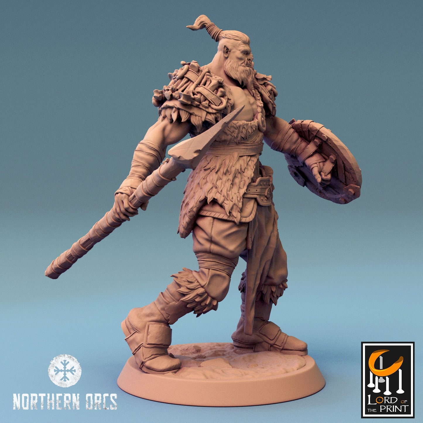 Northern Orc Soldiers Spear(2 pack)/Rescale miniatures/ DnD/Pathfinder