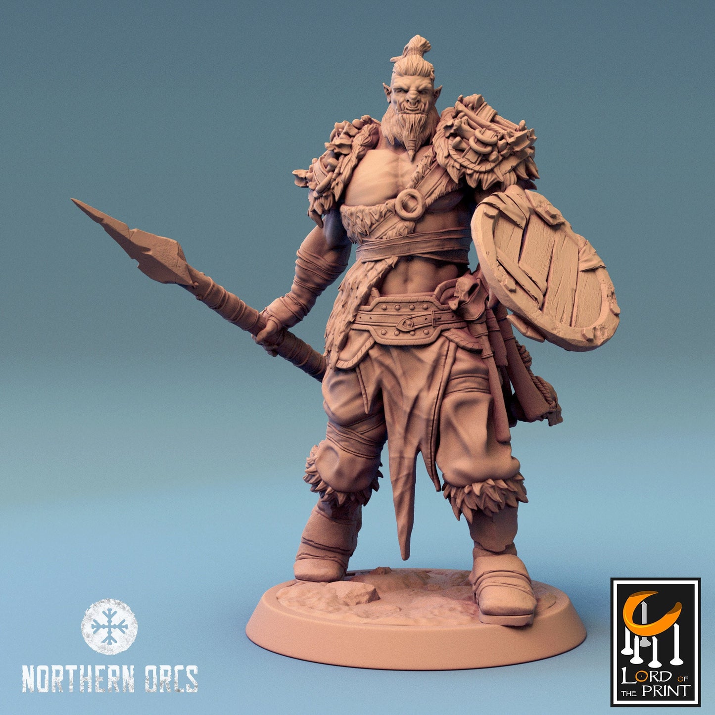 Northern Orc Soldiers Spear(2 pack)/Rescale miniatures/ DnD/Pathfinder