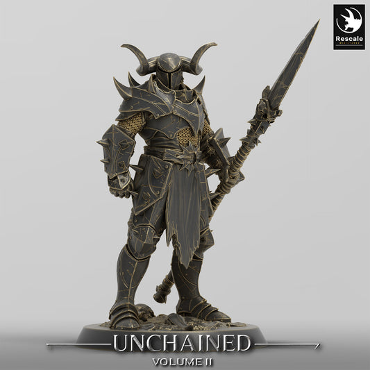 UnchainedSoldier Warrior spear(two pack)/Rescale Miniatures/DnD/Paathfinder