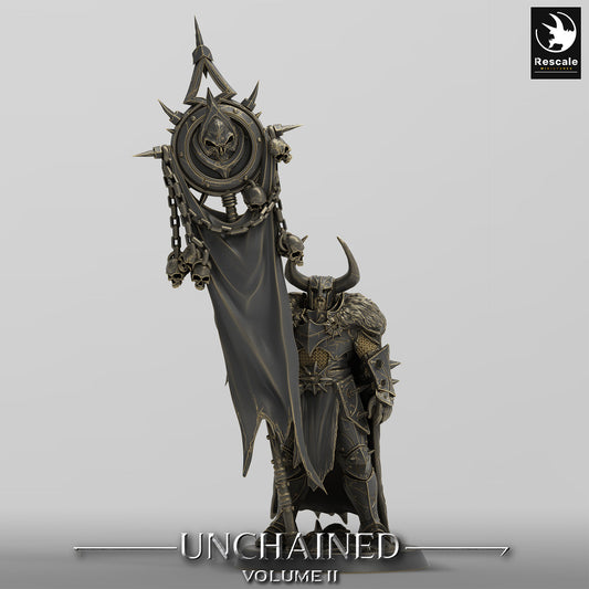 Unchained raider Banner(2 pack)/ Rescale Miniatures/ DnD/ Pathfinder