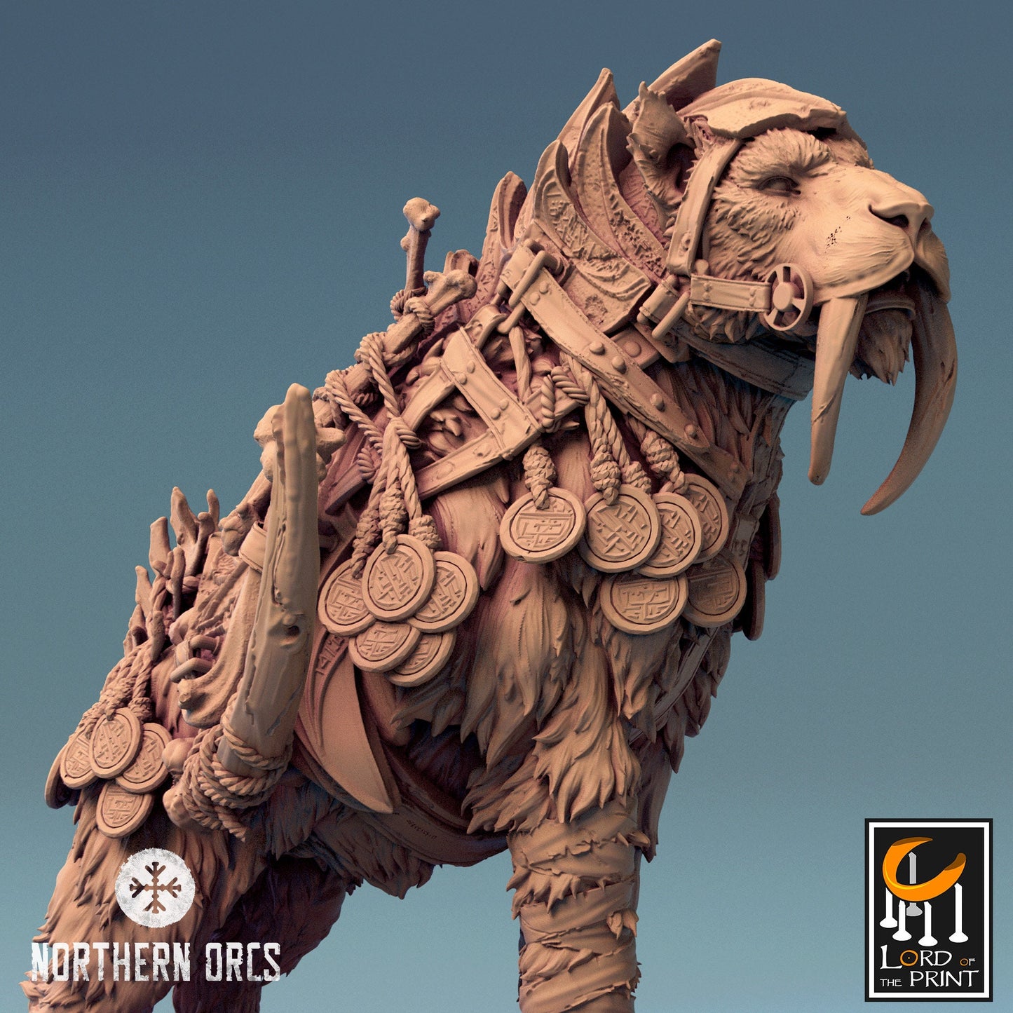 Gelidus Felix-sabertooth tiger/Rescale Miniatures/DnD/Pathfinder