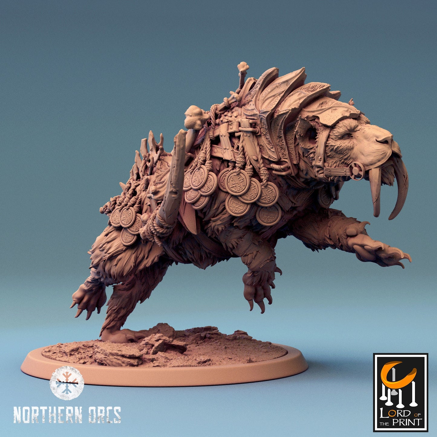 Gelidus Felix-sabertooth tiger/Rescale Miniatures/DnD/Pathfinder