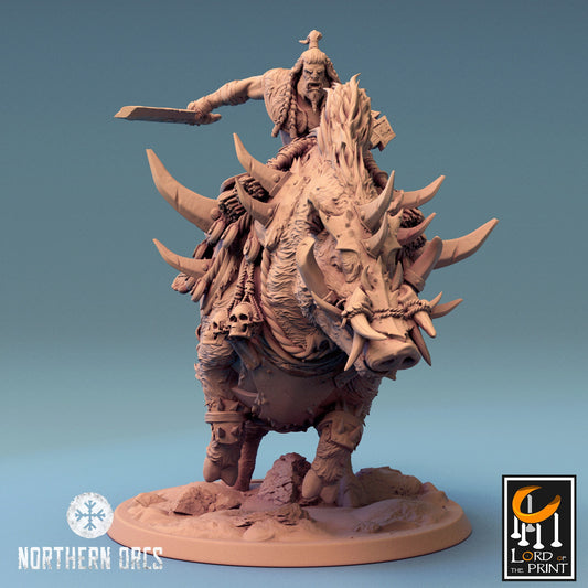 Orc Boar mounted/Rescale Miniatures/DnD/Pathfinder