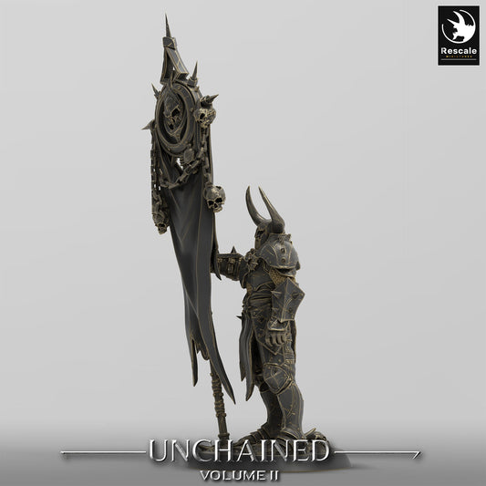 Unchained Warrior Banner(two pack)/Rescale Miniatures/DnD/Pathfinder