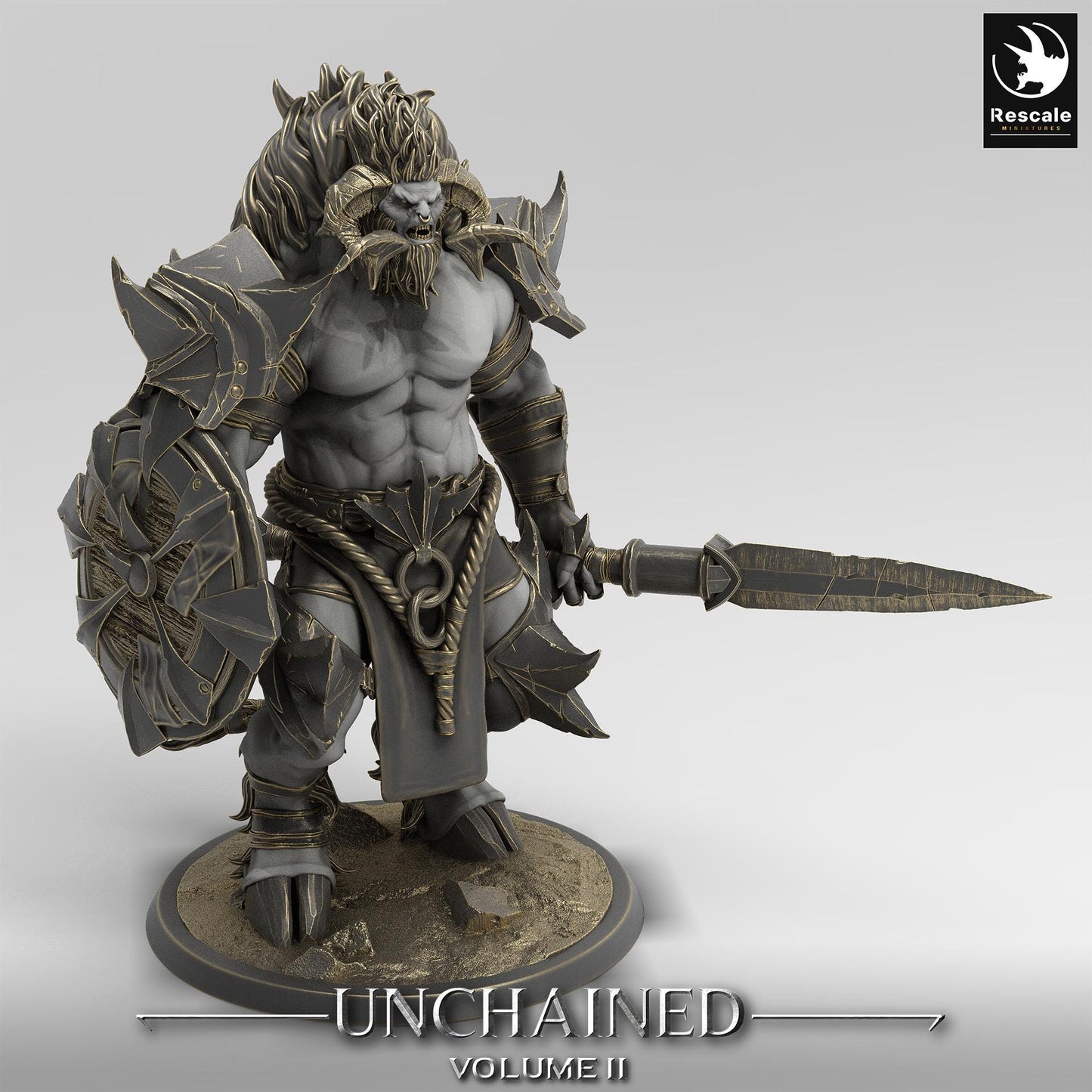 Minotaur stand/Unchained 2/Rescale miniatures/Dungeons and dragons/Pathfinder