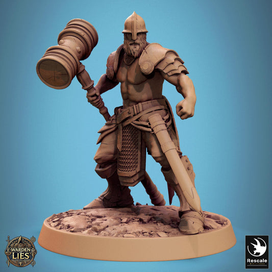 Knights of Valor Hammer(two pack)/Rescale Miniature/Dungeons and Dragons/Pathfinder