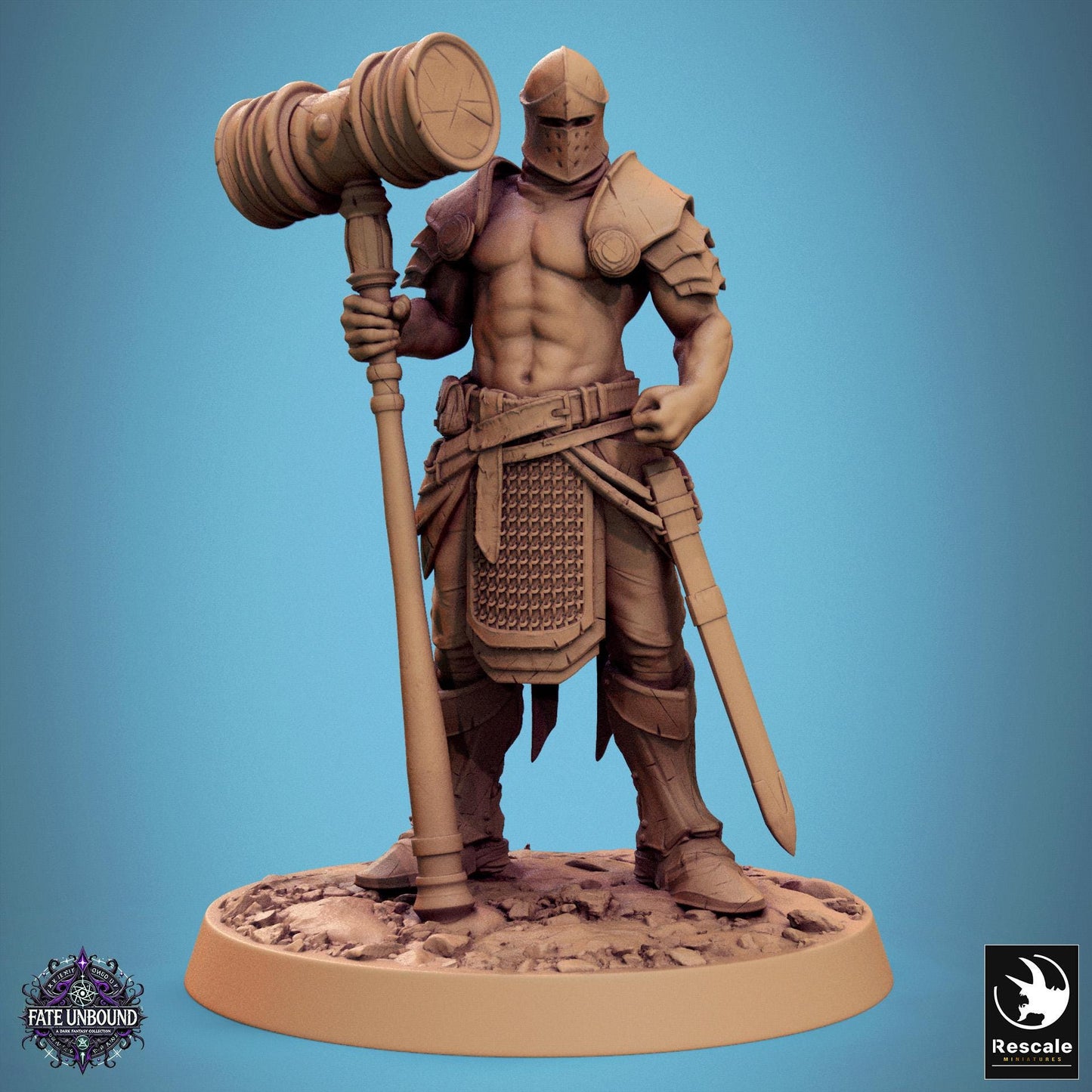 Knights of Valor Hammer(two pack)/Rescale Miniature/Dungeons and Dragons/Pathfinder
