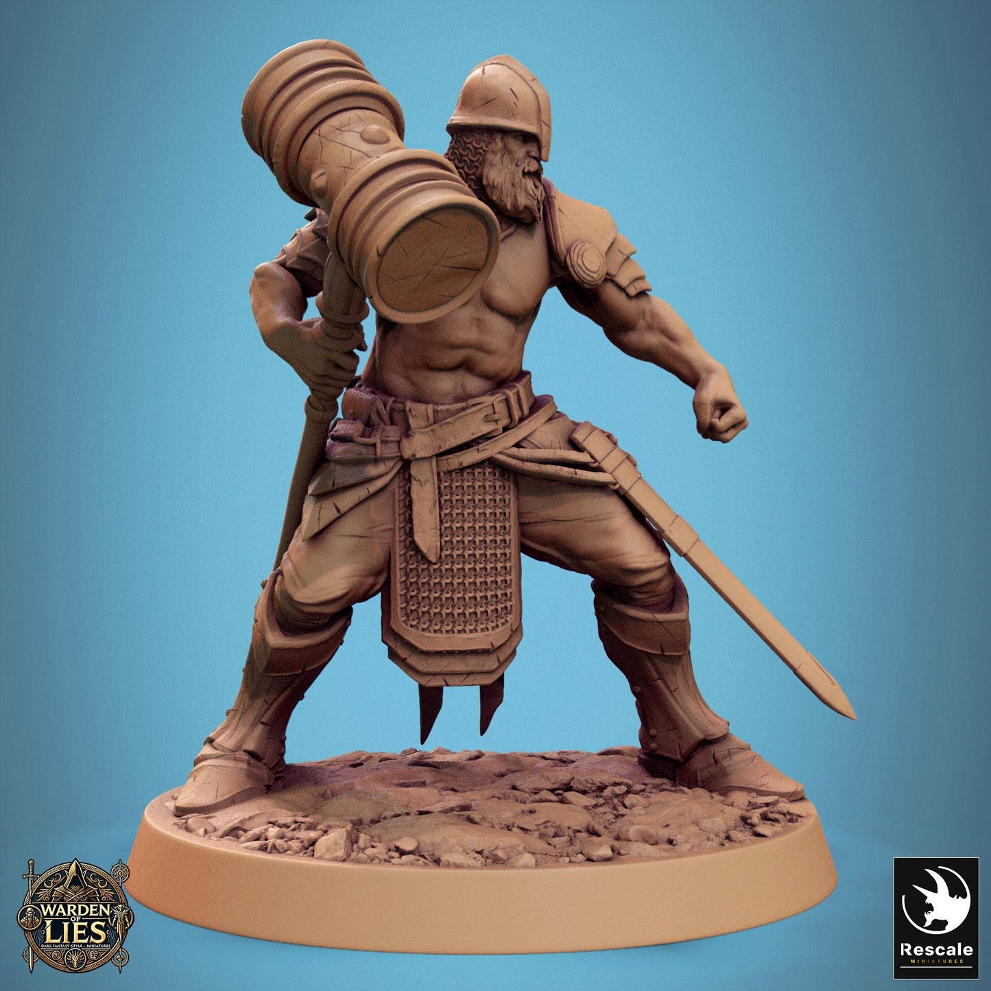 Knights of Valor Hammer(two pack)/Rescale Miniature/Dungeons and Dragons/Pathfinder
