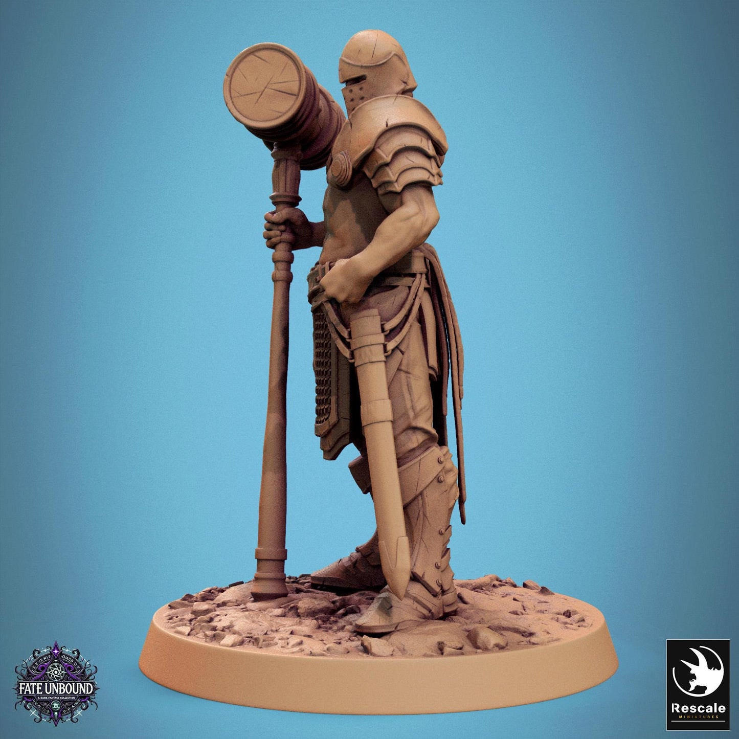 Knights of Valor Hammer(two pack)/Rescale Miniature/Dungeons and Dragons/Pathfinder